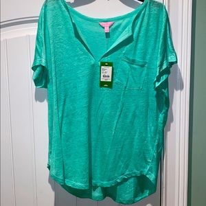 NWT Lily Pulitzer Green Top